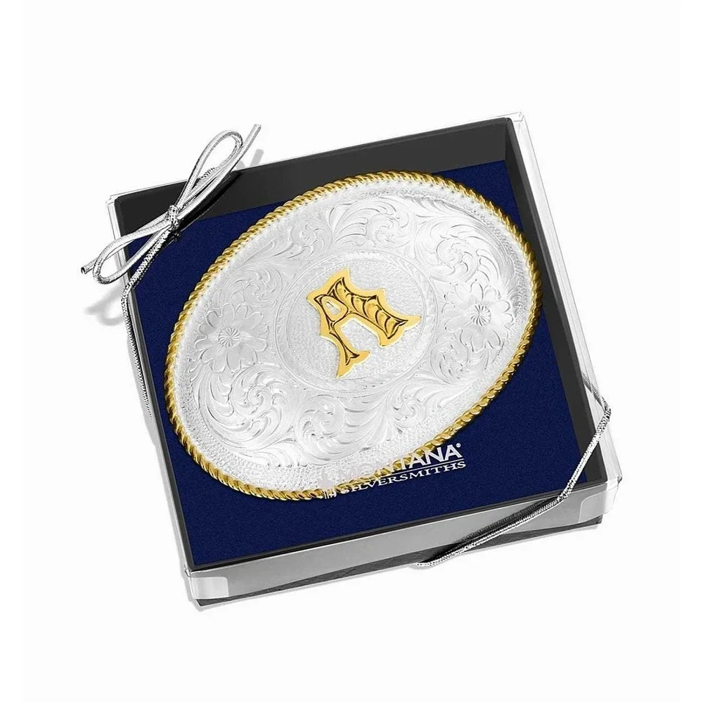 Montana Silversmiths Initial 'A' Belt Buckle – Western Two-Tone Retail $140 New